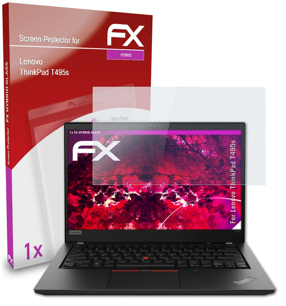 atFoliX FX-Hybrid-Glass Panzerglasfolie für Lenovo ThinkPad T495s