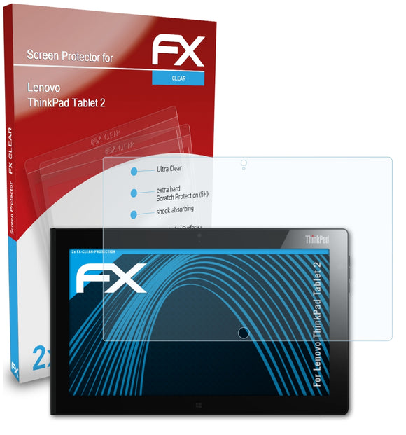 atFoliX FX-Clear Schutzfolie für Lenovo ThinkPad Tablet 2