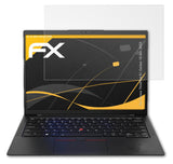 Panzerfolie atFoliX kompatibel mit Lenovo ThinkPad X1 Carbon 10.Gen 2022, entspiegelnde und stoßdämpfende FX (2X)