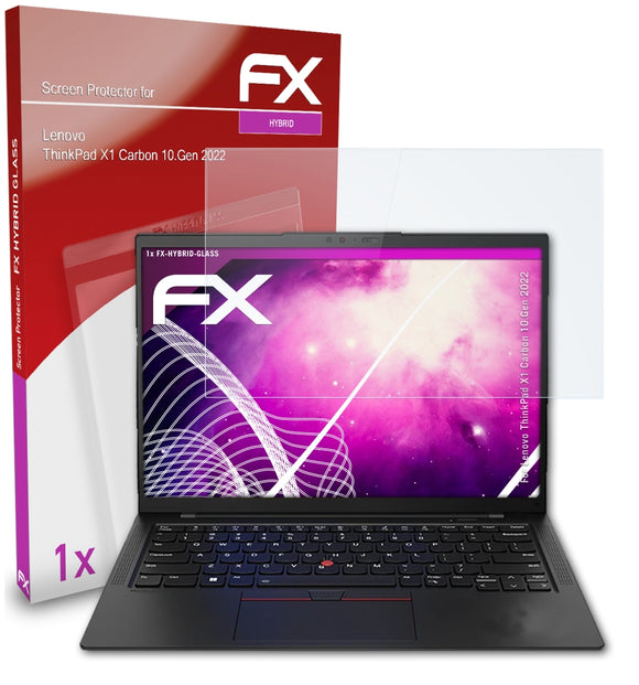 atFoliX FX-Hybrid-Glass Panzerglasfolie für Lenovo ThinkPad X1 Carbon (10.Gen 2022)