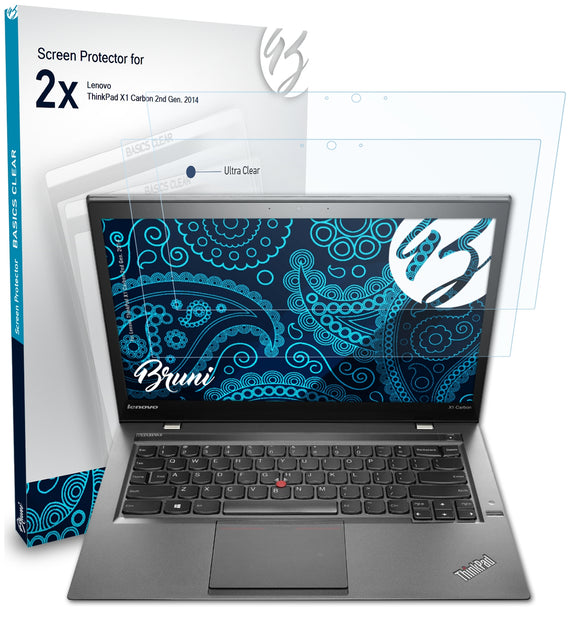 Bruni Basics-Clear Displayschutzfolie für Lenovo ThinkPad X1 Carbon (2nd Gen. 2014)