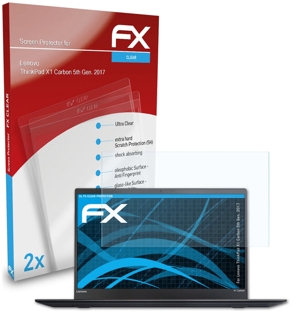 atFoliX FX-Clear Schutzfolie für Lenovo ThinkPad X1 Carbon (5th Gen. 2017)