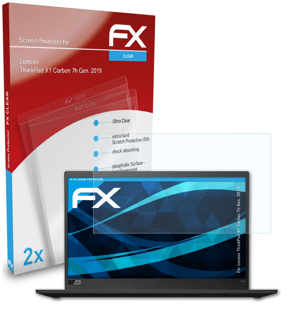 atFoliX FX-Clear Schutzfolie für Lenovo ThinkPad X1 Carbon (7h Gen. 2019)