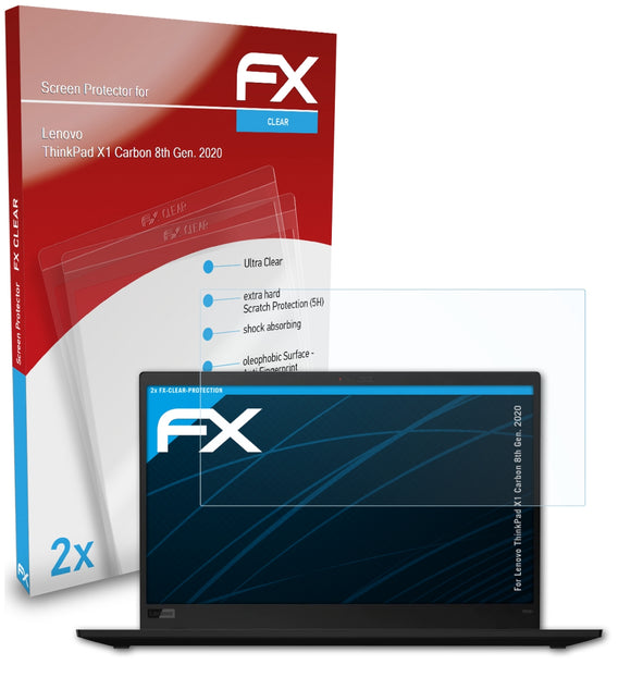 atFoliX FX-Clear Schutzfolie für Lenovo ThinkPad X1 Carbon (8th Gen. 2020)