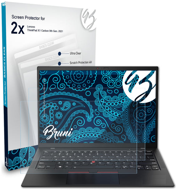 Bruni Basics-Clear Displayschutzfolie für Lenovo ThinkPad X1 Carbon (9th Gen. 2021)