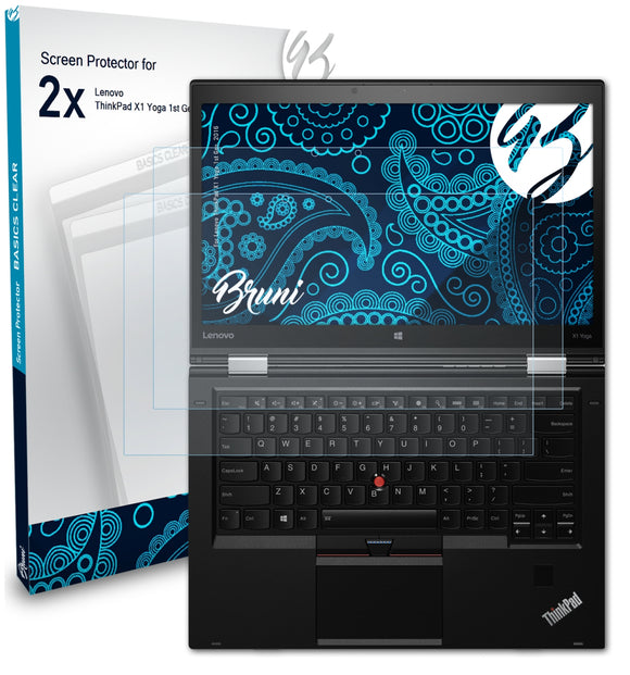 Bruni Basics-Clear Displayschutzfolie für Lenovo ThinkPad X1 Yoga (1st Gen. 2016)