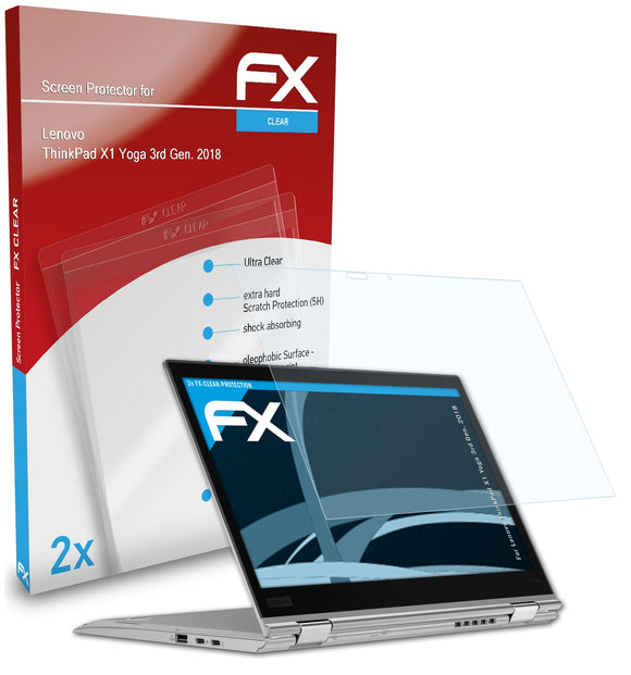 atFoliX FX-Clear Schutzfolie für Lenovo ThinkPad X1 Yoga (3rd Gen. 2018)