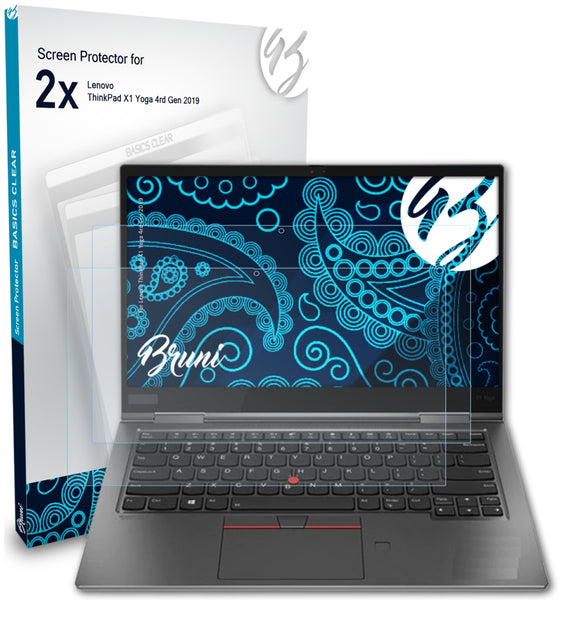 Bruni Basics-Clear Displayschutzfolie für Lenovo ThinkPad X1 Yoga (4rd Gen 2019)
