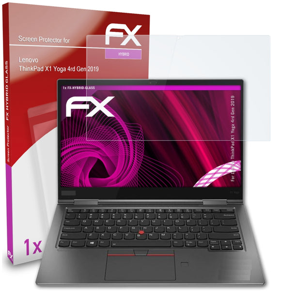 atFoliX FX-Hybrid-Glass Panzerglasfolie für Lenovo ThinkPad X1 Yoga (4rd Gen 2019)