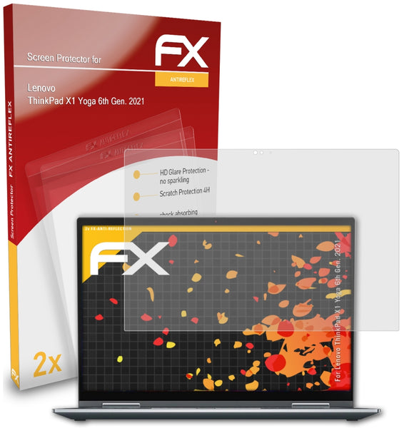 atFoliX FX-Antireflex Displayschutzfolie für Lenovo ThinkPad X1 Yoga (6th Gen. 2021)