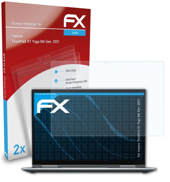 atFoliX FX-Clear Schutzfolie für Lenovo ThinkPad X1 Yoga (6th Gen. 2021)