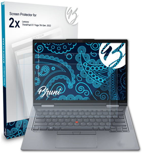 Bruni Basics-Clear Displayschutzfolie für Lenovo ThinkPad X1 Yoga (7th Gen. 2022)