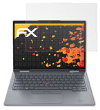 Panzerfolie atFoliX kompatibel mit Lenovo ThinkPad X1 Yoga 7th Gen. 2022, entspiegelnde und stoßdämpfende FX (2X)