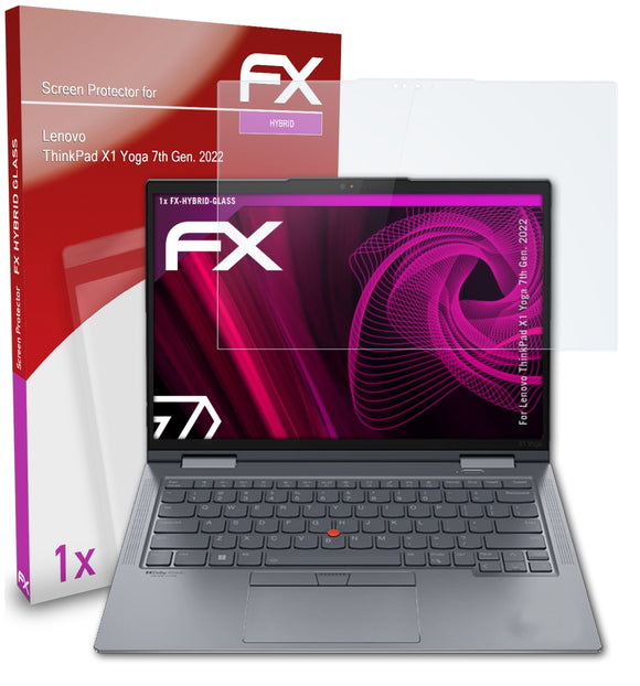 atFoliX FX-Hybrid-Glass Panzerglasfolie für Lenovo ThinkPad X1 Yoga (7th Gen. 2022)