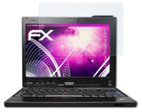Glasfolie atFoliX kompatibel mit Lenovo ThinkPad X201, 9H Hybrid-Glass FX