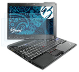 Schutzfolie Bruni kompatibel mit Lenovo ThinkPad X201 Tablet, glasklare (2X)