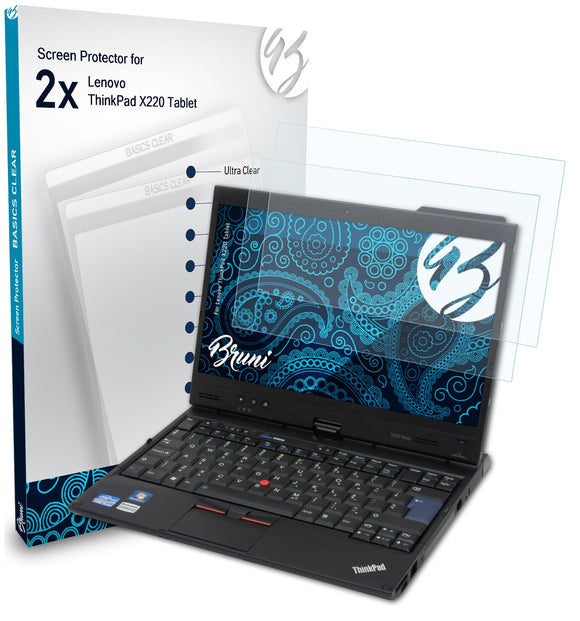 Bruni Basics-Clear Displayschutzfolie für Lenovo ThinkPad X220 Tablet