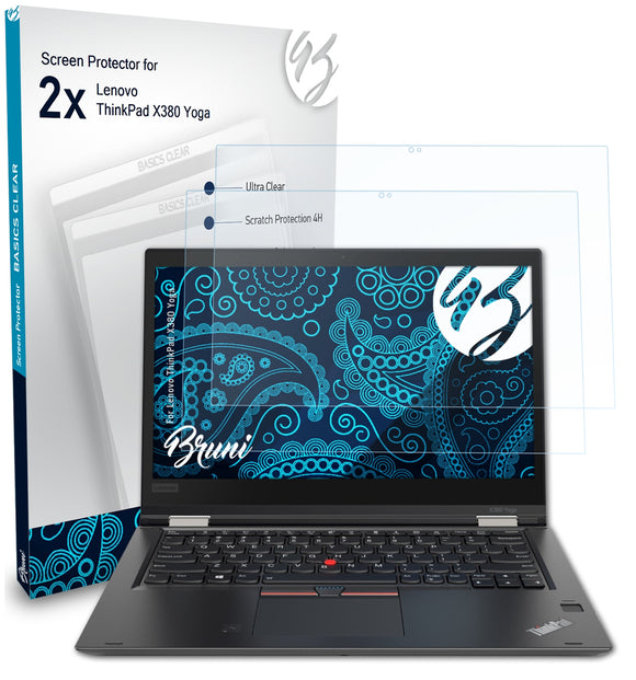 Bruni Basics-Clear Displayschutzfolie für Lenovo ThinkPad X380 Yoga