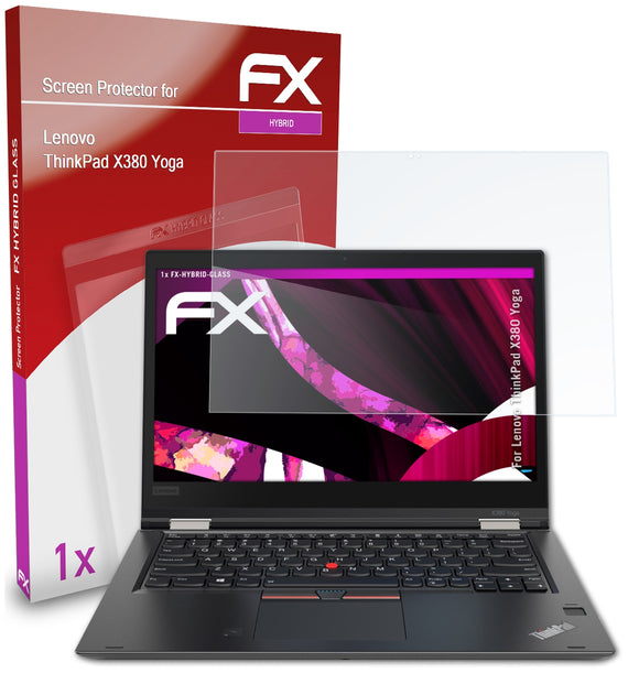 atFoliX FX-Hybrid-Glass Panzerglasfolie für Lenovo ThinkPad X380 Yoga