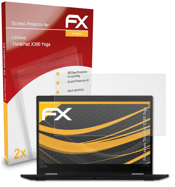 atFoliX FX-Antireflex Displayschutzfolie für Lenovo ThinkPad X390 Yoga