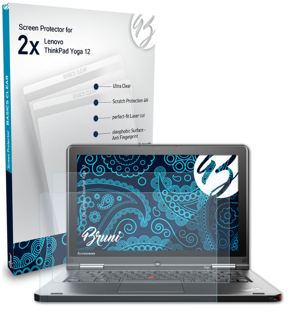 Bruni Basics-Clear Displayschutzfolie für Lenovo ThinkPad Yoga 12