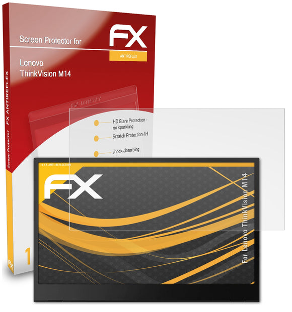 atFoliX FX-Antireflex Displayschutzfolie für Lenovo ThinkVision M14