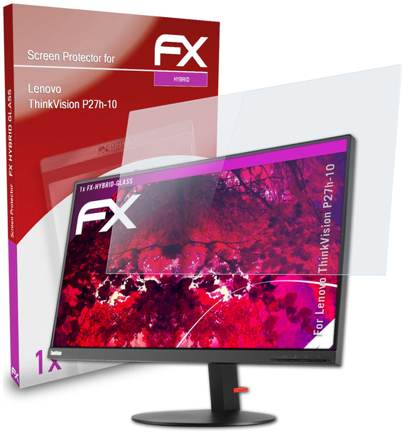 atFoliX FX-Hybrid-Glass Panzerglasfolie für Lenovo ThinkVision P27h-10