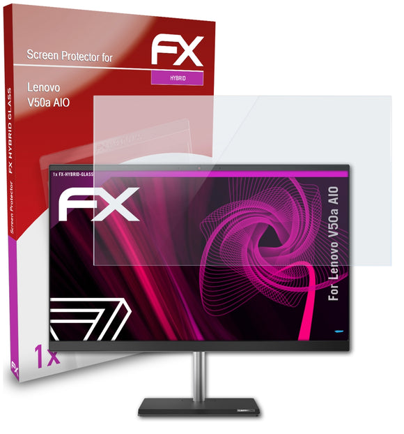 atFoliX FX-Hybrid-Glass Panzerglasfolie für Lenovo V50a AIO