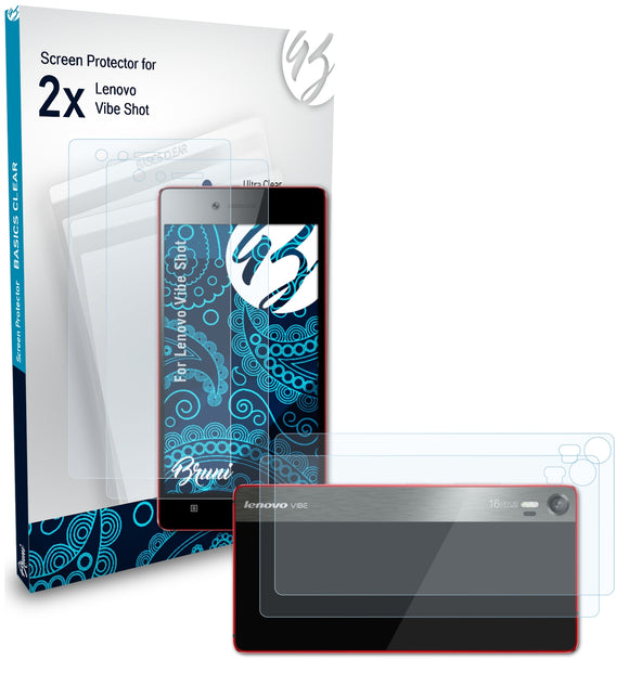 Bruni Basics-Clear Displayschutzfolie für Lenovo Vibe Shot