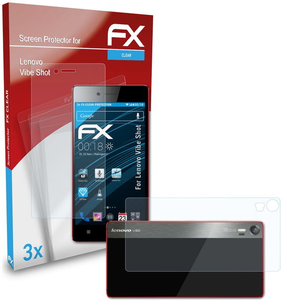 atFoliX FX-Clear Schutzfolie für Lenovo Vibe Shot