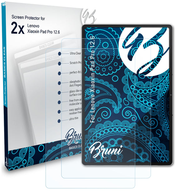 Bruni Basics-Clear Displayschutzfolie für Lenovo Xiaoxin Pad Pro 12.6