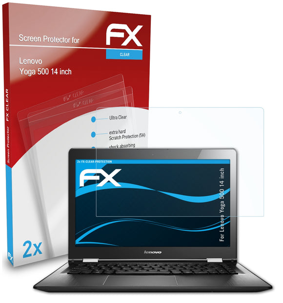 atFoliX FX-Clear Schutzfolie für Lenovo Yoga 500 (14 inch)