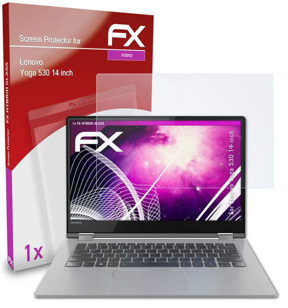 atFoliX FX-Hybrid-Glass Panzerglasfolie für Lenovo Yoga 530 (14 inch)