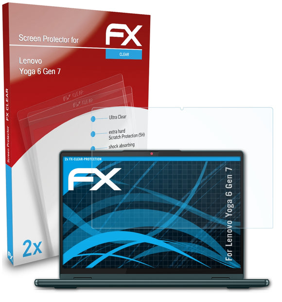 atFoliX FX-Clear Schutzfolie für Lenovo Yoga 6 (Gen 7)