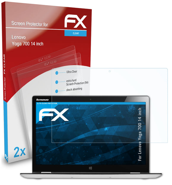 atFoliX FX-Clear Schutzfolie für Lenovo Yoga 700 (14 inch)