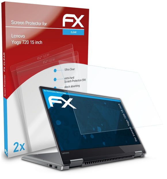 atFoliX FX-Clear Schutzfolie für Lenovo Yoga 720 (15 inch)