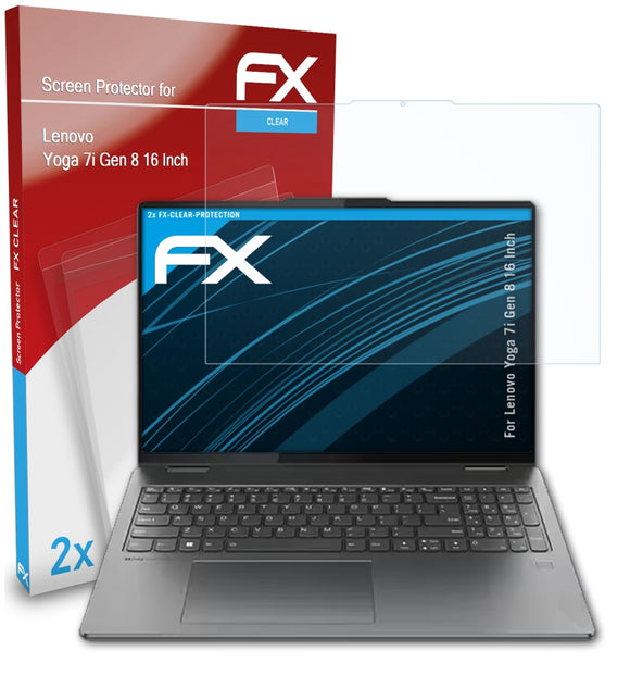 atFoliX FX-Clear Schutzfolie für Lenovo Yoga 7i (Gen 8 16 Inch)