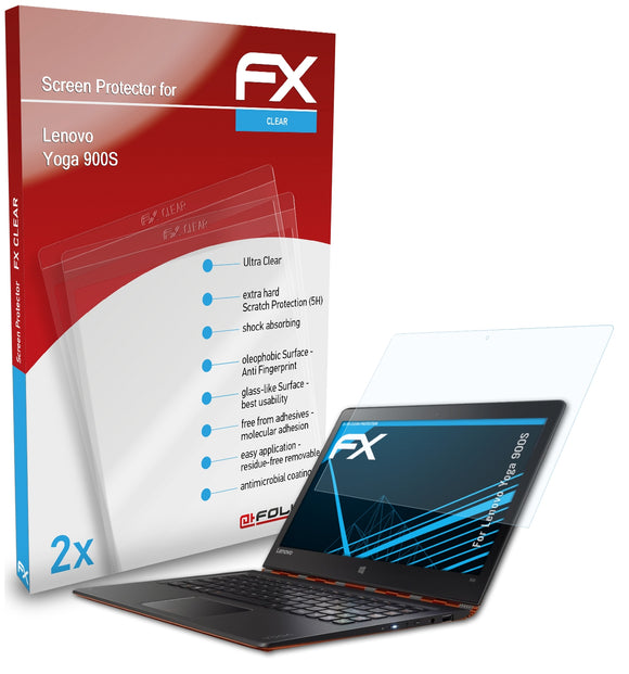 atFoliX FX-Clear Schutzfolie für Lenovo Yoga 900S