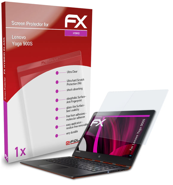 atFoliX FX-Hybrid-Glass Panzerglasfolie für Lenovo Yoga 900S