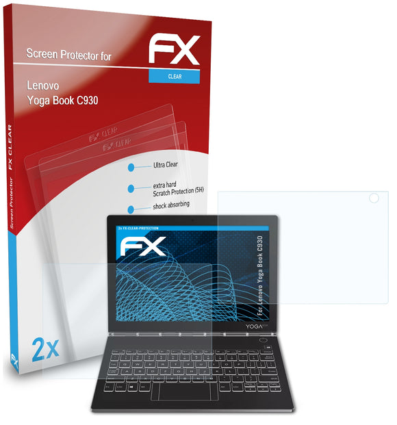 atFoliX FX-Clear Schutzfolie für Lenovo Yoga Book C930