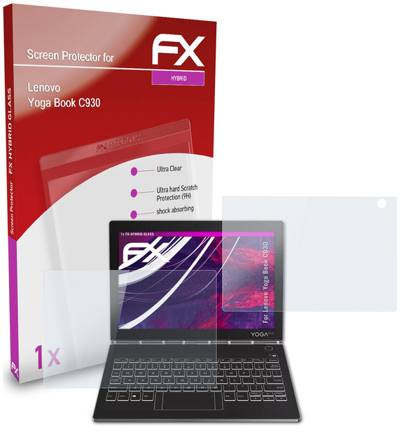 atFoliX FX-Hybrid-Glass Panzerglasfolie für Lenovo Yoga Book C930
