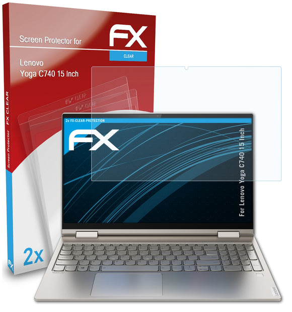 atFoliX FX-Clear Schutzfolie für Lenovo Yoga C740 (15 Inch)