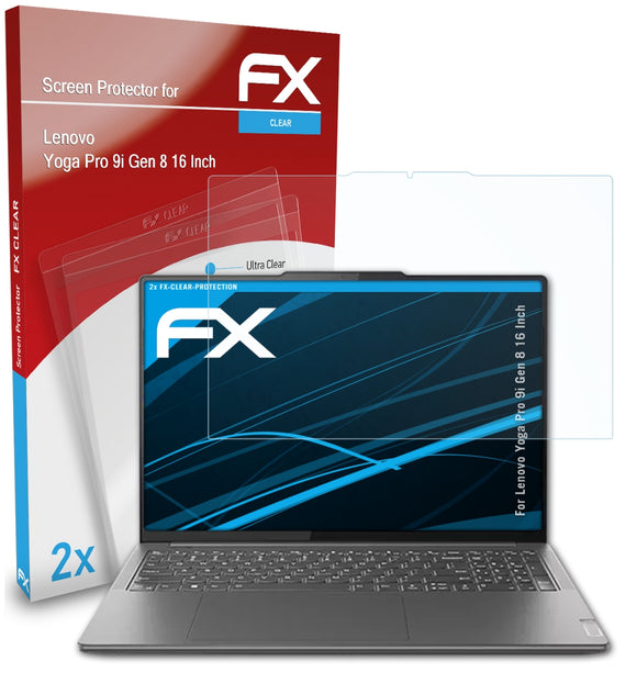 atFoliX FX-Clear Schutzfolie für Lenovo Yoga Pro 9i (Gen 8 16 Inch)