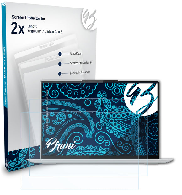 Bruni Basics-Clear Displayschutzfolie für Lenovo Yoga Slim 7 Carbon (Gen 6)