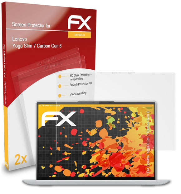 atFoliX FX-Antireflex Displayschutzfolie für Lenovo Yoga Slim 7 Carbon (Gen 6)