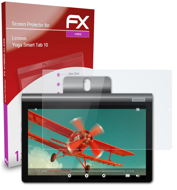 atFoliX FX-Hybrid-Glass Panzerglasfolie für Lenovo Yoga Smart Tab 10
