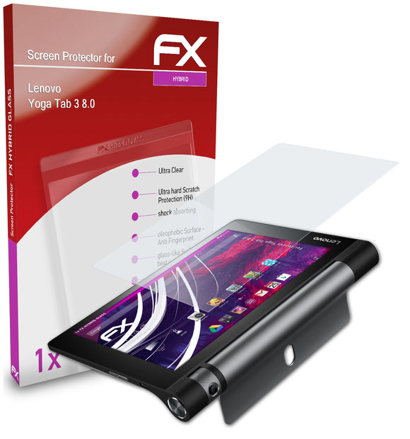 atFoliX FX-Hybrid-Glass Panzerglasfolie für Lenovo Yoga Tab 3 8.0