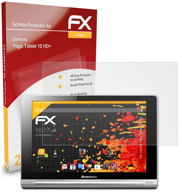 atFoliX FX-Antireflex Displayschutzfolie für Lenovo Yoga Tablet 10 HD+