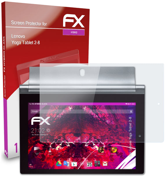 atFoliX FX-Hybrid-Glass Panzerglasfolie für Lenovo Yoga Tablet 2-8