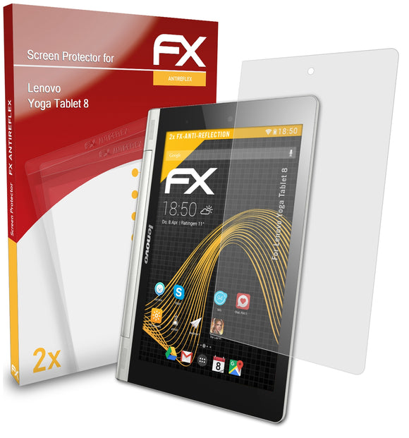 atFoliX FX-Antireflex Displayschutzfolie für Lenovo Yoga Tablet 8